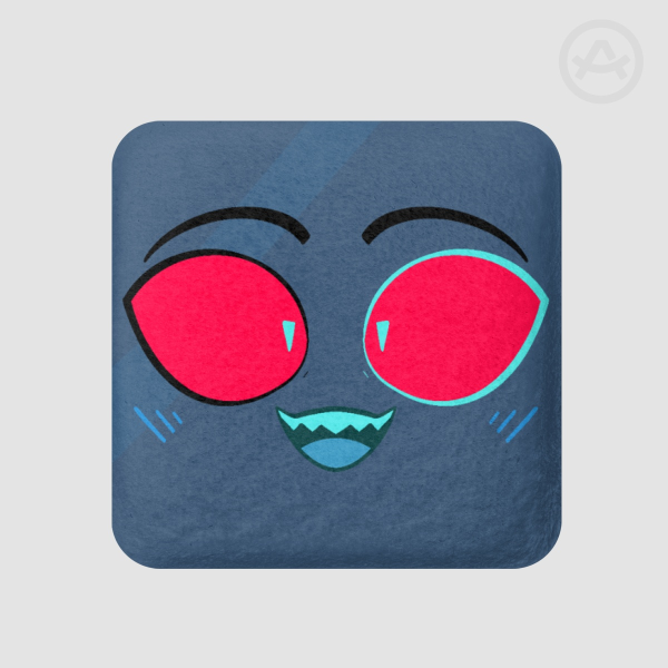 VOX Hazbin Hotel Squishy Face Badge