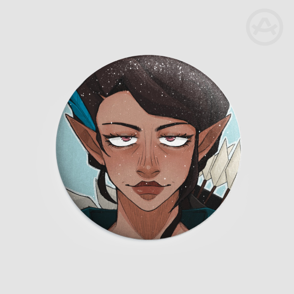 [ CRITICAL ROLE ] Vex'ahlia Vessar Glitter Button