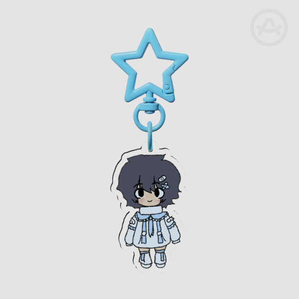 Clear Moon Acrylic Keychains