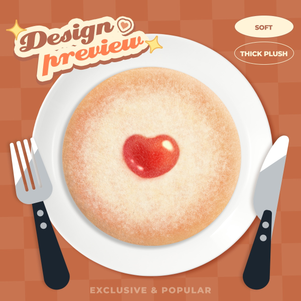 Jelly Donut Plush Badge