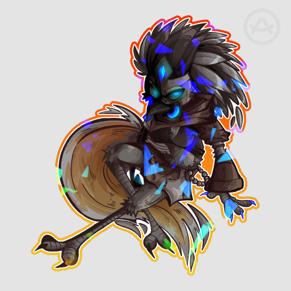 Aurastys (LT/HL) Colored Edge Die Cut Stickers