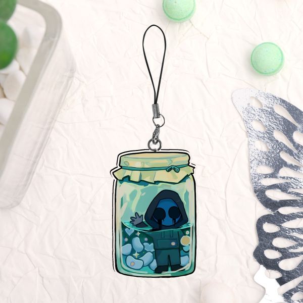 Eyeless Jack in a Jar Charm