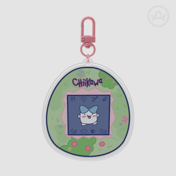 [Chiikawa x Tamagotchi] Hachitchi Epoxy Keychain