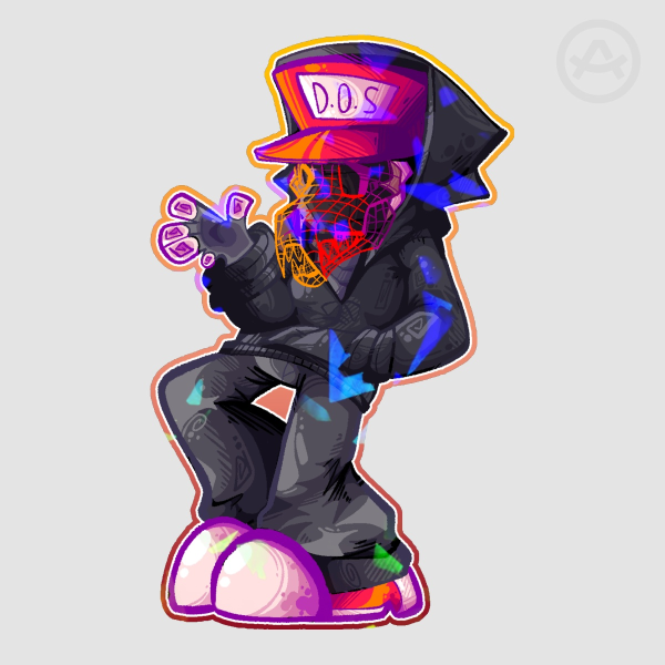 Azrael-II (LT/HL) Colored Edge Die Cut Sticker