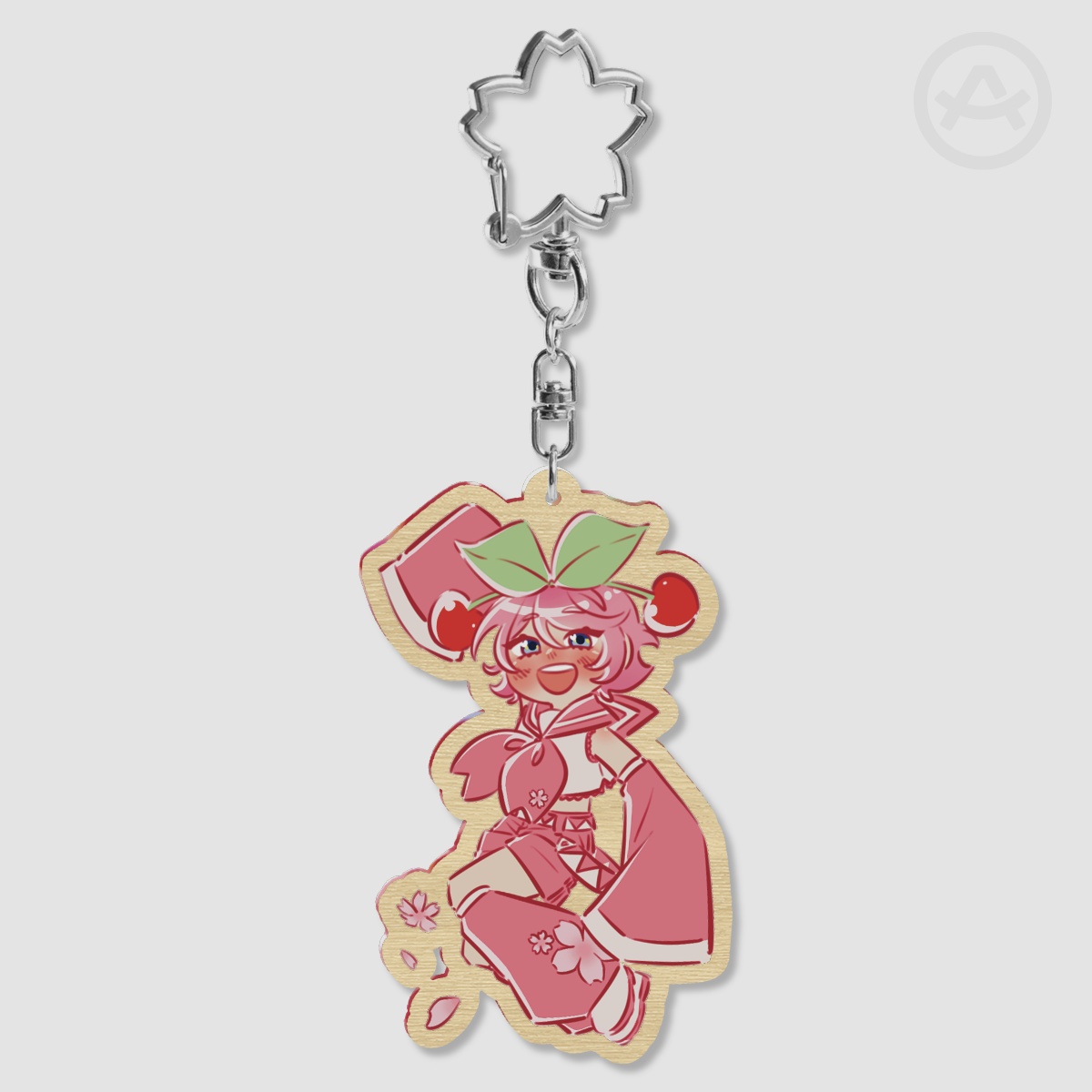 [VOCALOID] Sakura Rin Wooden Keychain