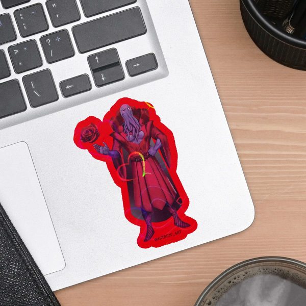Valentine's day Mindflayer sticker