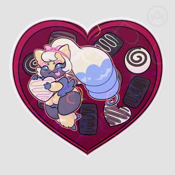 Valentine heart holo Sticker