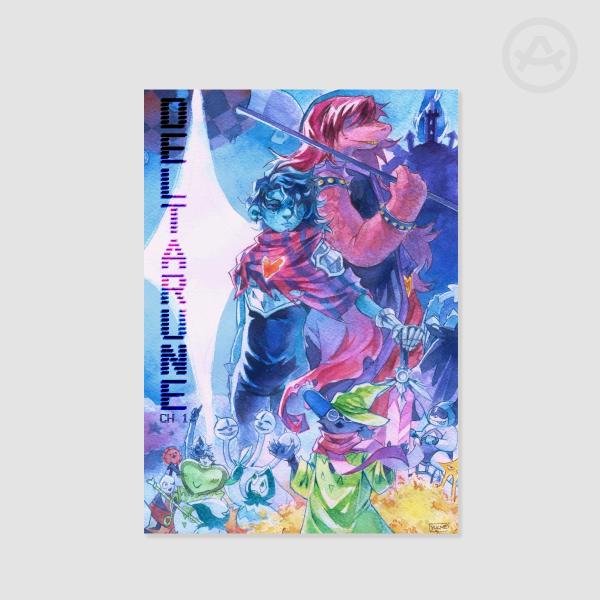 Deltarune chapter 1 Watercolor A4 Poster