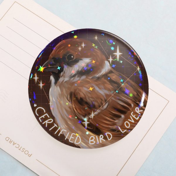 Certified Bird Lover | Badge/Button Pin