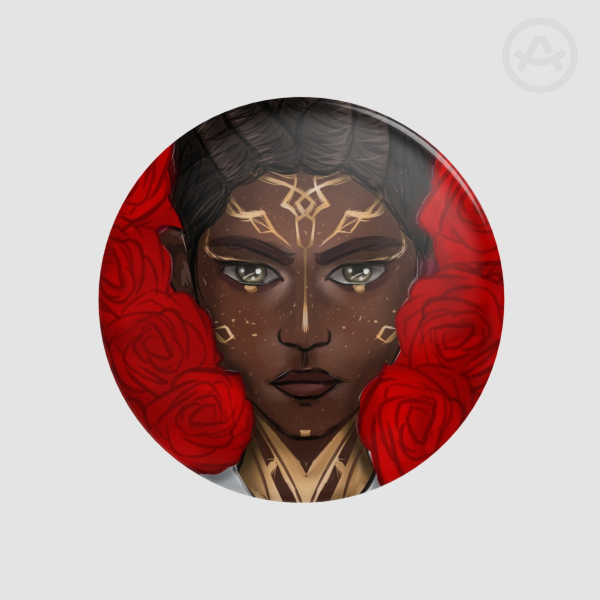 Arcane League of Legends Mel Medarda Roses Button Pin Badge