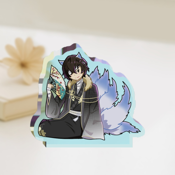 Kitsune Dazai Thick Acrylic Stand No Base - 0.19"(50mm), 0.39"(10mm)