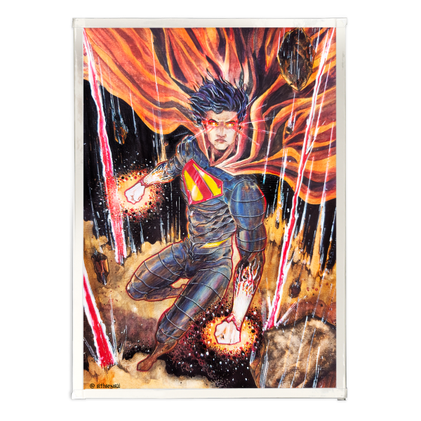 absolute superman_ Art Boards with Silver-Edged - 5.8" x8.3"(148x210mm)