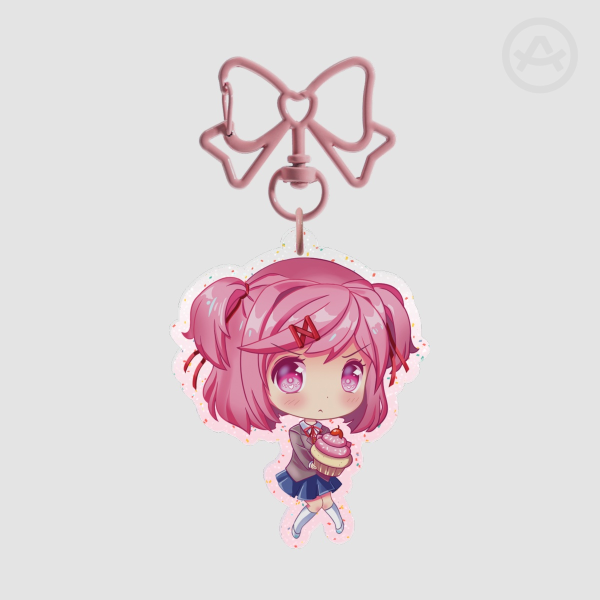 Natsuki ♡ DDLC Doki Doki Literature Club Glitter Acrylic Charm