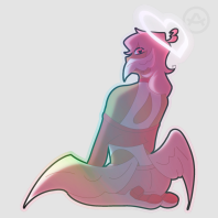 Cupid Rainbow Sticker