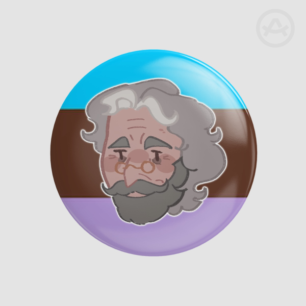 Oswald androsexual pride pin