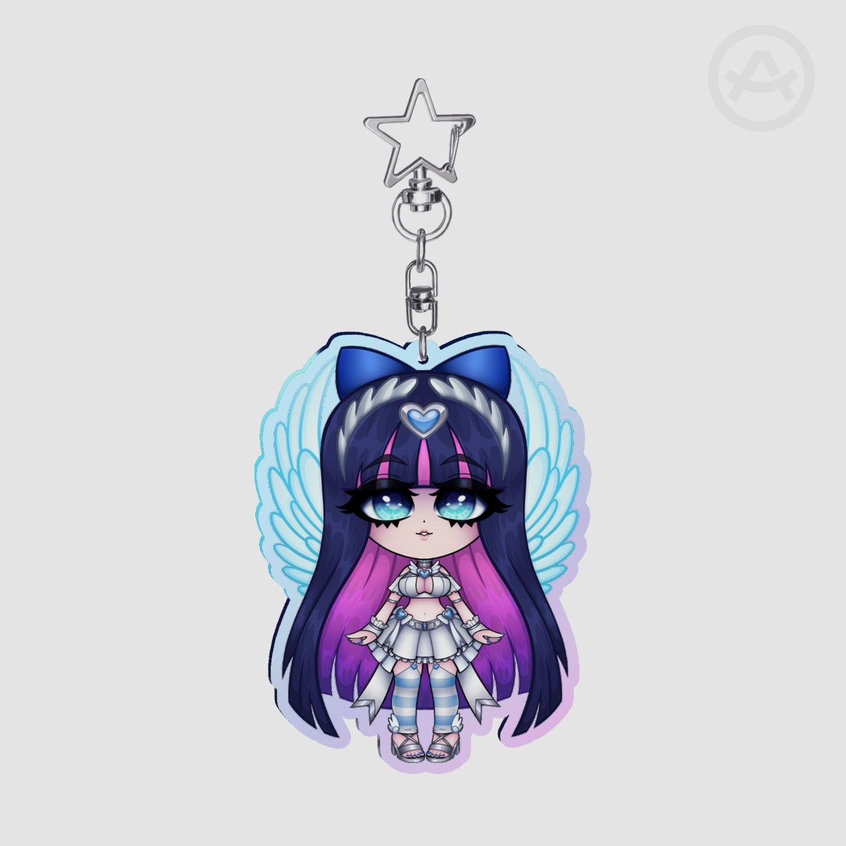 NPASWG - Chibi Angel Stocking Rainbow Keychain