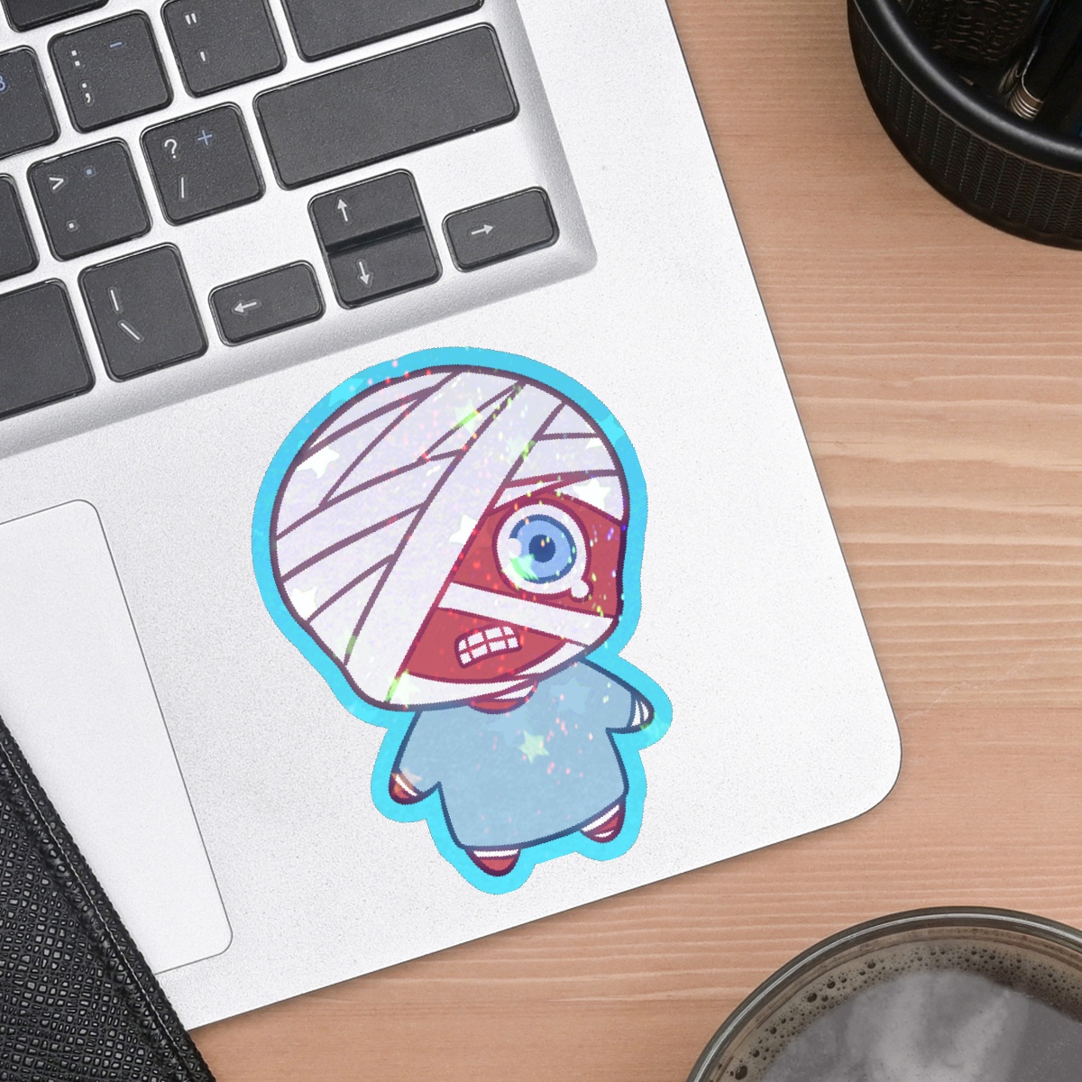 Post-Crash Curly Die Cut Sticker