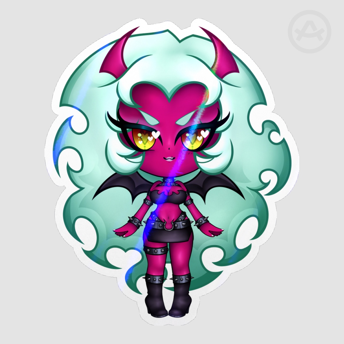 PASWG - Chibi Devil Scanty Holo Sticker