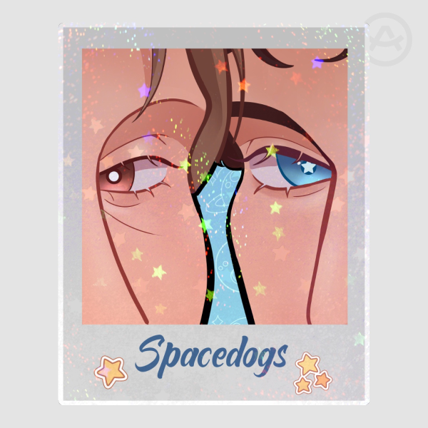Spacedogs Polaroid Sticker