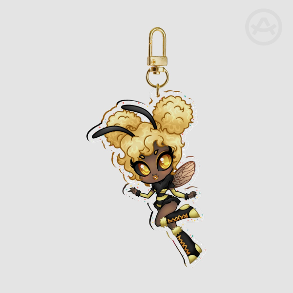 OC - Bianca (Bee Girl) Glitter Keychain