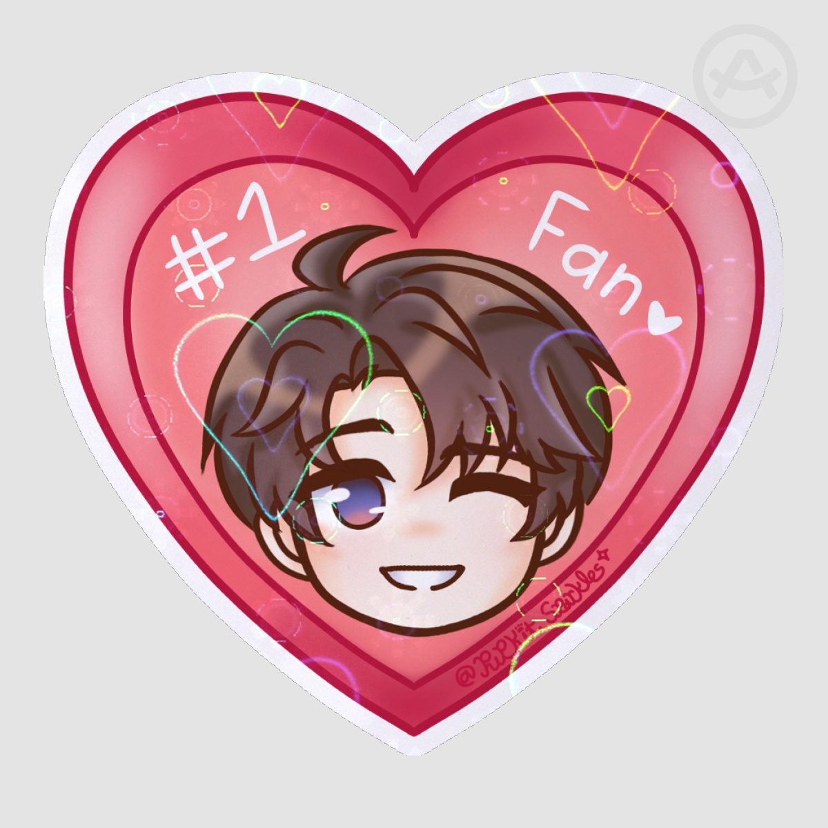 LADS Caleb Valentines - Heart Sticker