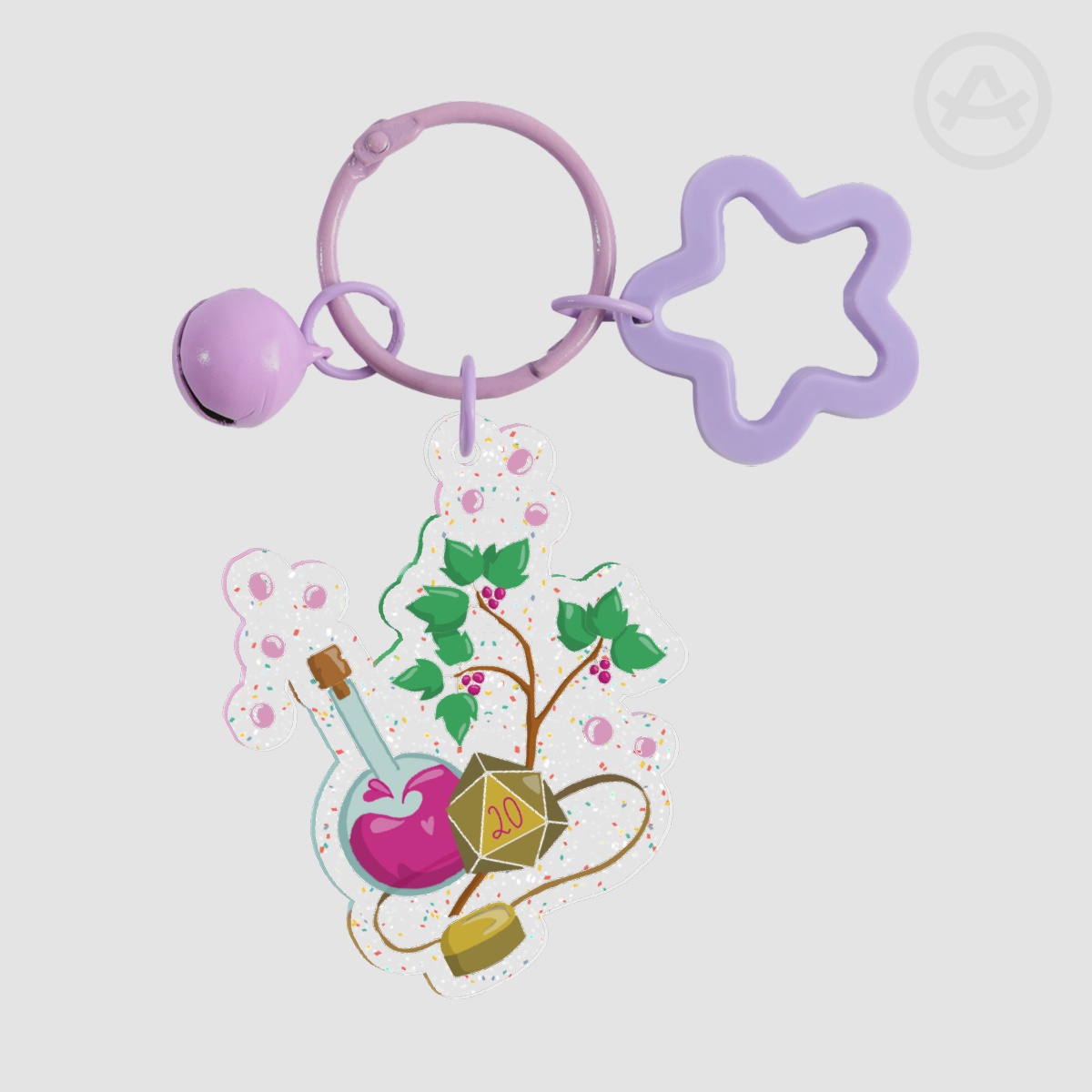 Love Potion Glitter Acrylic Keychains