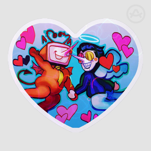 Baby angel and Baby devil Die Cut Stickers