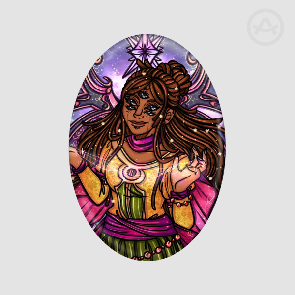 Maya - Oval Holographic Badge