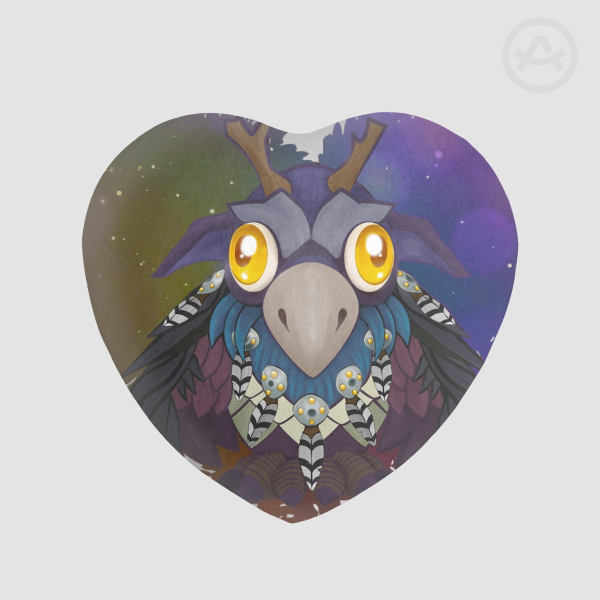 Mystic Moon-Bird Full Bleed Acrylic Keychain - Fantasy Druid Guardian