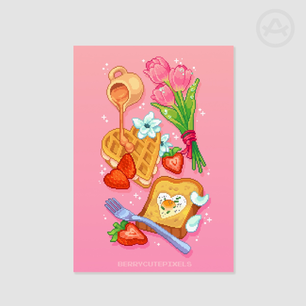 🧇 Breakfast of Love Poster - Original Art
