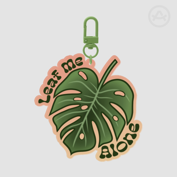 Leaf Me Alone Keychain