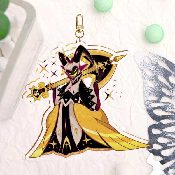 Hazbin Hotel Exorcist Leader Adam 16cm Acrylic Keychains