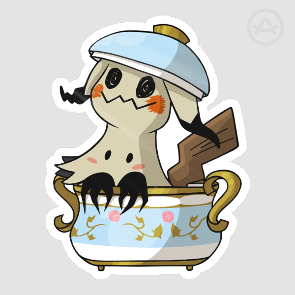 Teacup Mimikyu Sticker