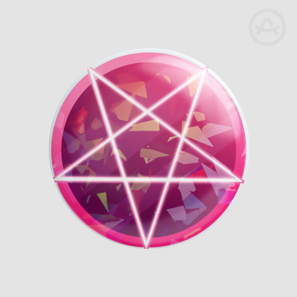 Cryptic Jaw - Pentagram Button pin