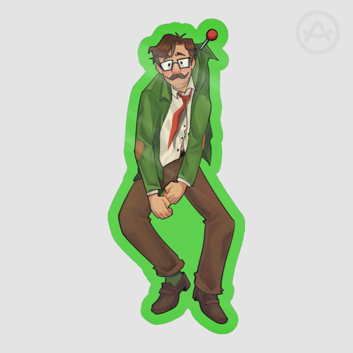 Pinned Up Harvey Stardew Valley Die Cut Stickers