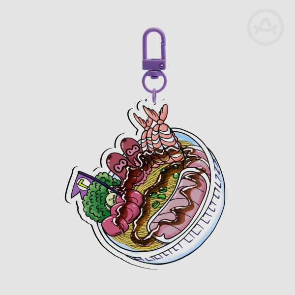 KawaKappa Bowl Clear Acrylic Keychain