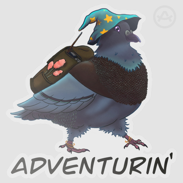 Adventurin Pigeon Sticker