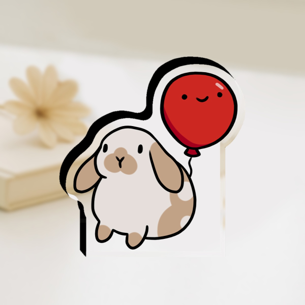 balloooon buny Thick Acrylic Stand No Base - 0.19"(50mm), 0.39"(10mm)