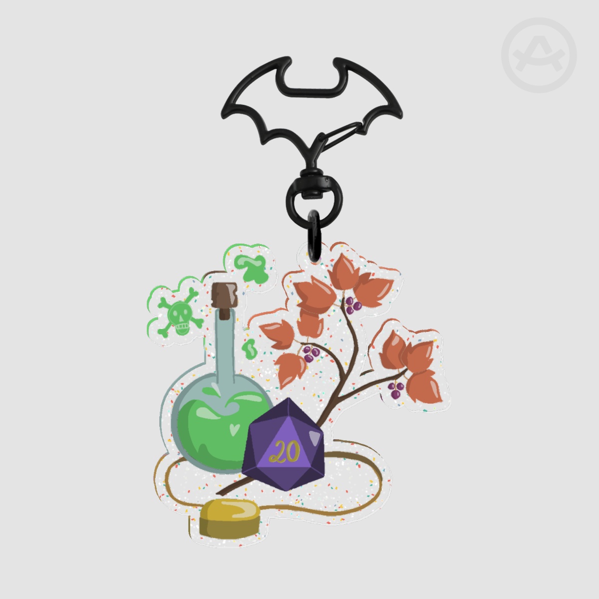 Poisen Glitter Acrylic Keychains