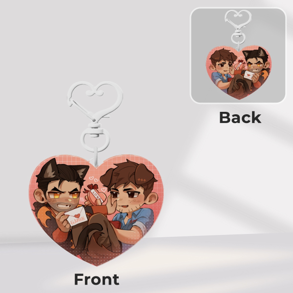 Flambert Flambae Robert Robertson Valentines acrylic keychain