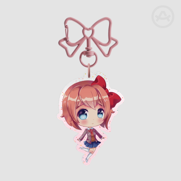 Sayori ♡ DDLC Doki Doki Literature Club Glitter Acrylic Charm