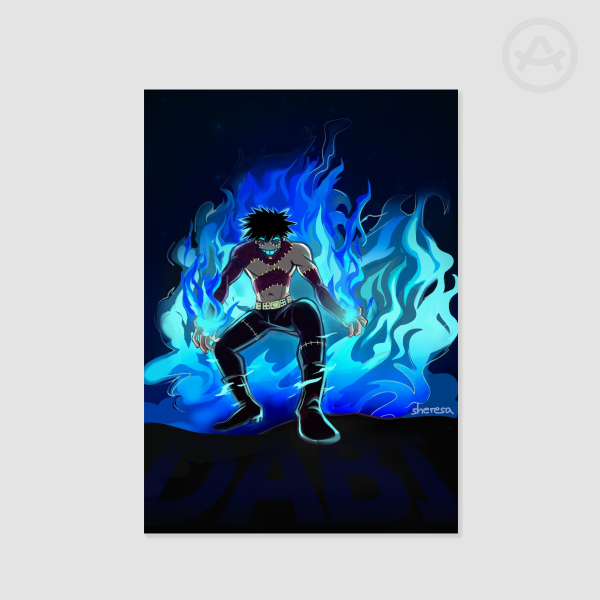 Dabi blue flames - Poster