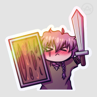 Cute knight sticker
