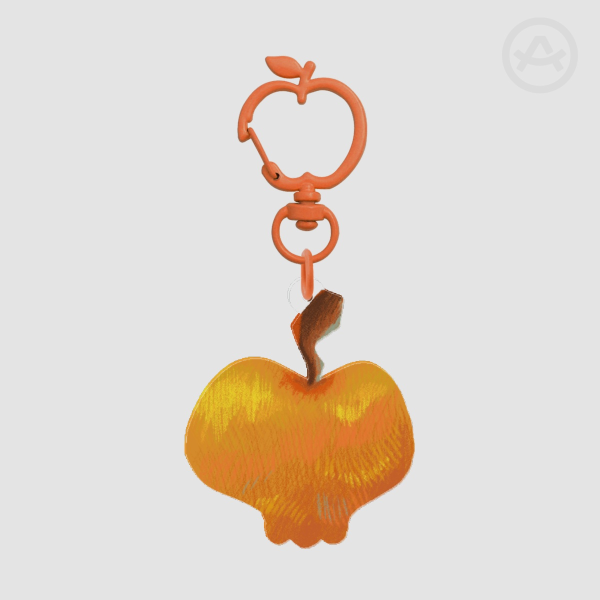 Golden Apple Minecraft Keychain