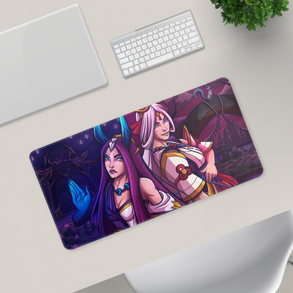 Spirit Blossom Irelia and Ashe Desk Pad