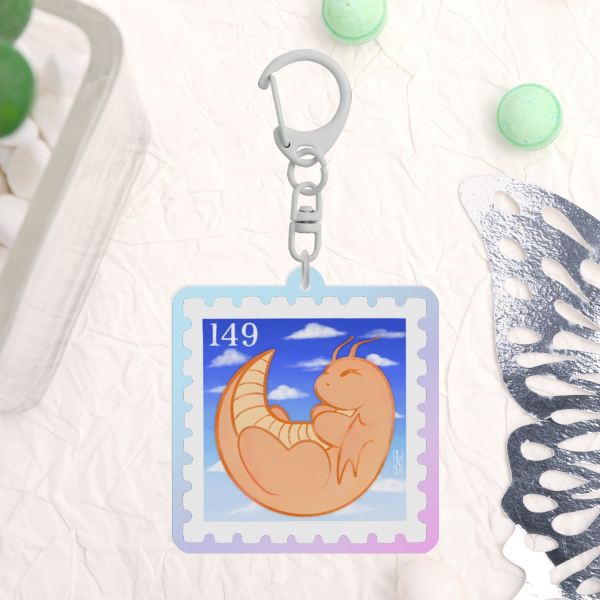 [149] Dragonite - Pokemon Stamp Collection Keyring
