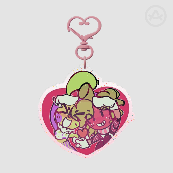 Berryfunny Looey Sprout Glitter Acrylic Keychains