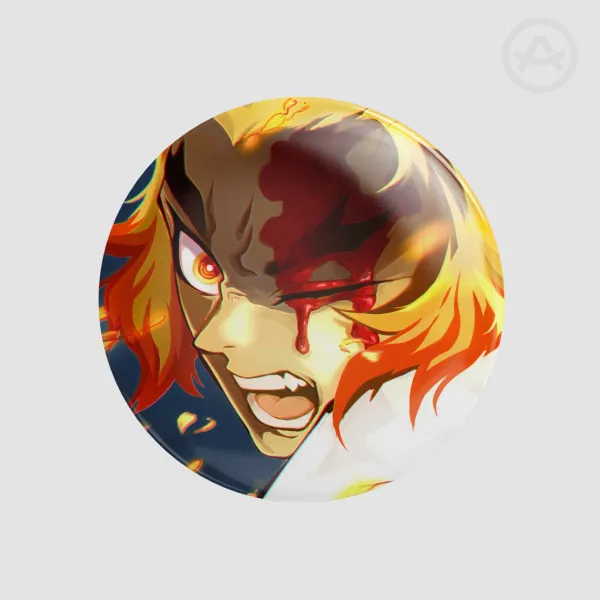 Rengoku - Round Badges (Button Pins)