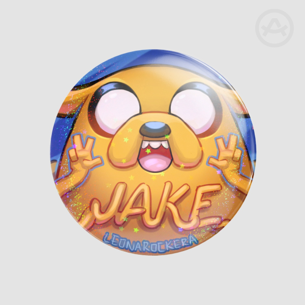 Jake the Dog Button Pin