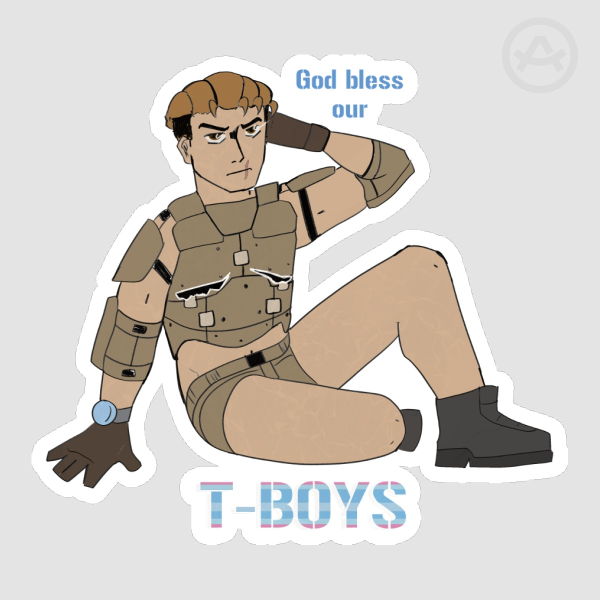 God Bless Our T-Boys Die Cut Sticker